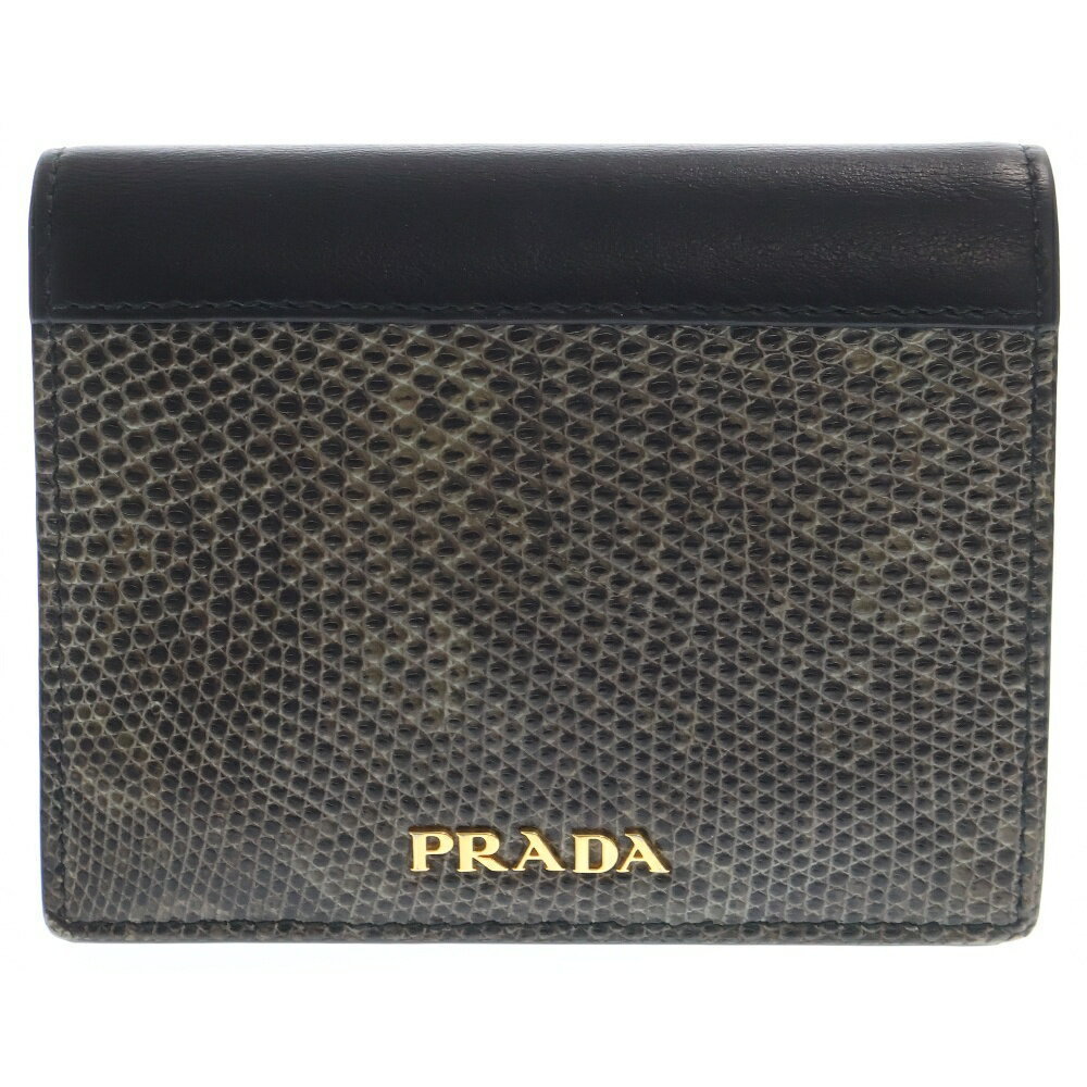 Prada Khaki Wallet Black Python Green - image 2